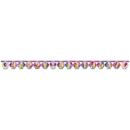 amscan Partykette Shimmer & Shine Happy Birthday