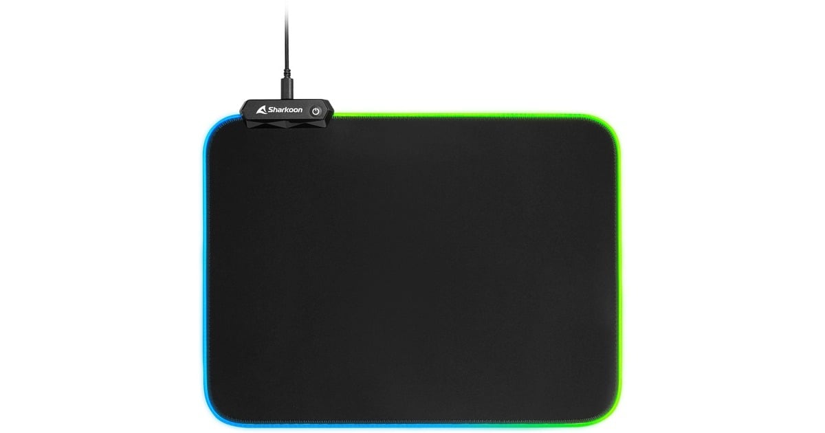 Sharkoon1337 RGB V2 Gaming Mat 360  (Zwart, RGB leds)