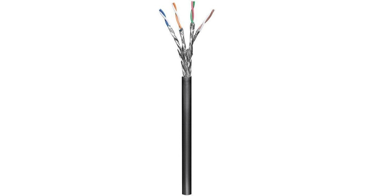 goobayPatchkabel Cat.6 S/FTP (PiMF), Outdoor  (Zwart, 100 meter)