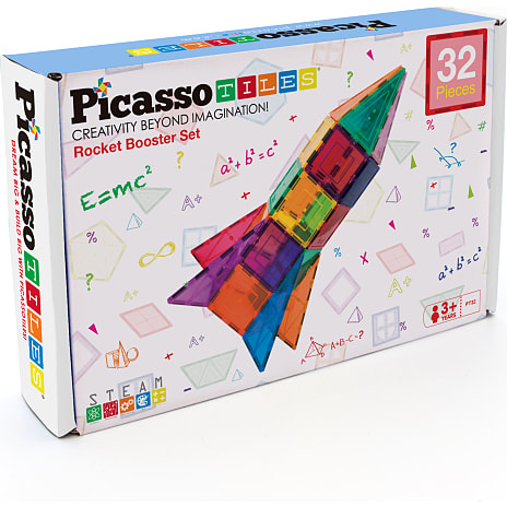 Picasso Tiles magnetisk byggesæt raket 32 dele