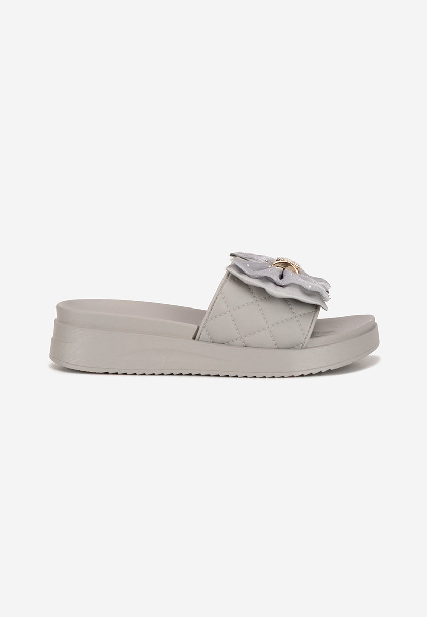 Mules à plateforme gris Karmelita