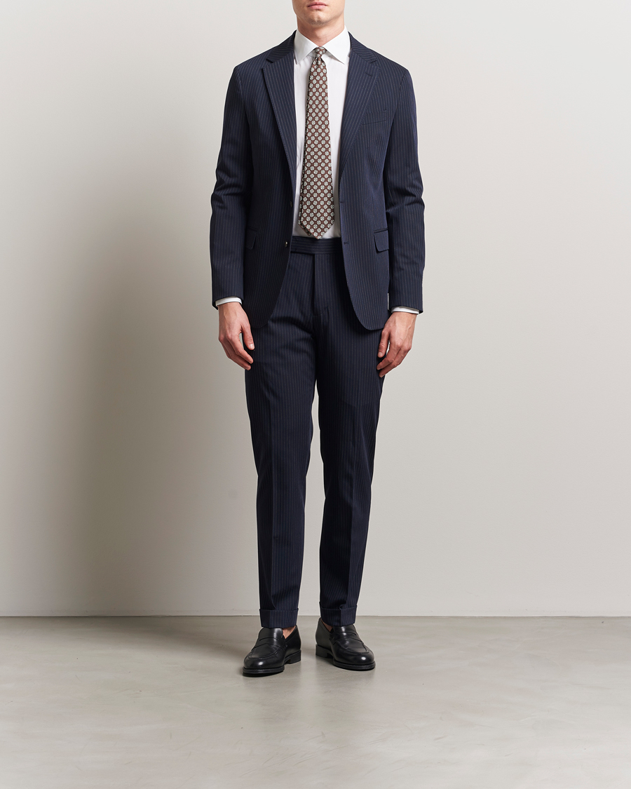 Polo Ralph Lauren Tailored Twill Pinstripe Trousers Navy/Grey