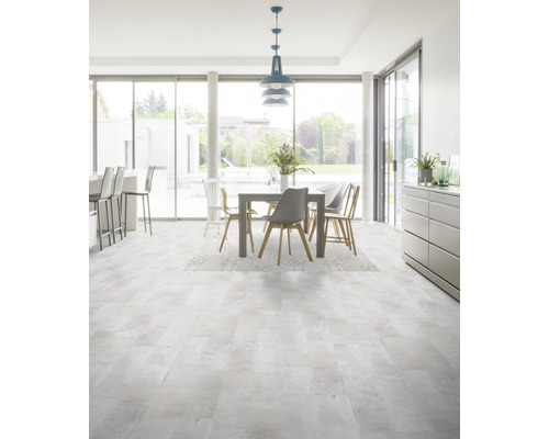 Premium Gotha grijswit zelfleggende vinylplank 30,5x61 cm