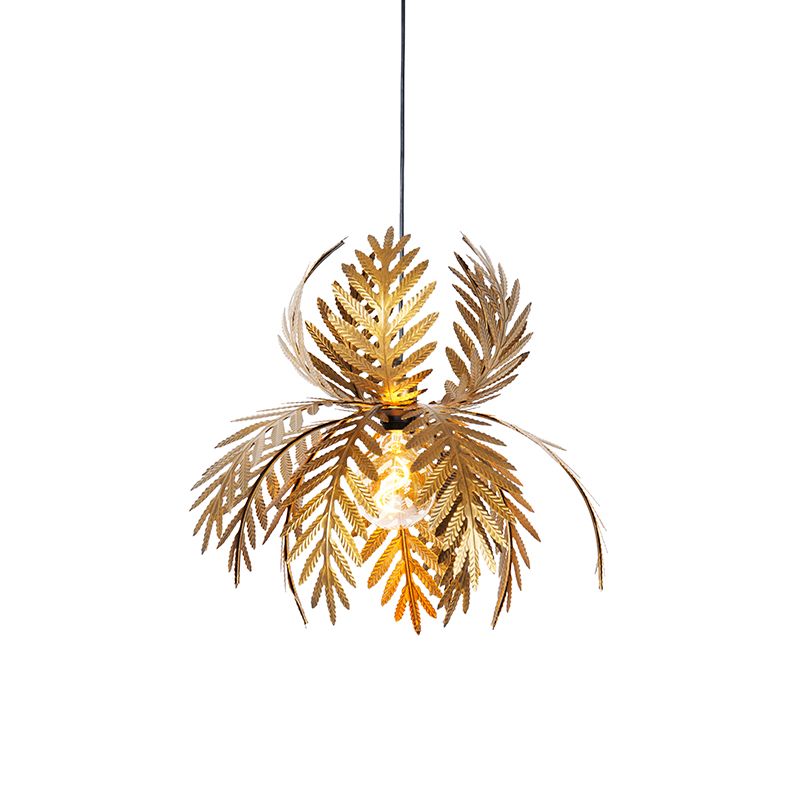 Vintage hanglamp goud veren - Botanica