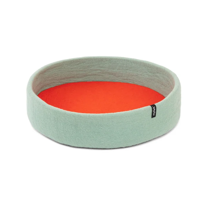 myfelt - Fine Hundekorb Ø 60 cm, Inlay rotorange