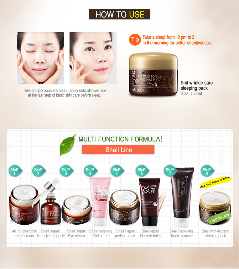MIZON - Slaappakket tegen slakkenrimpels