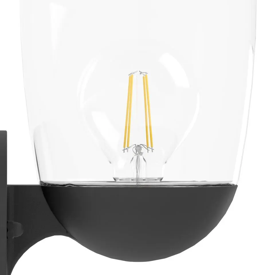 EGLO Donatori Wandlamp - E27 - 15.5 cm - Zwart