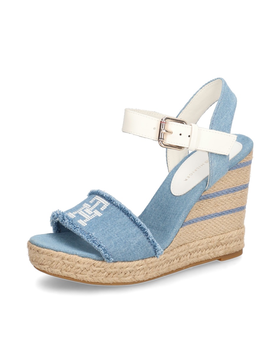 DENIM WEDGE SANDAL