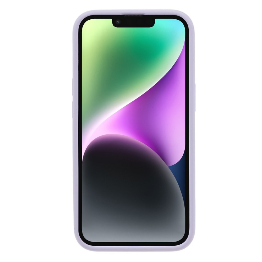 iPhone 15 Silikon Case Hülle mit Kameraschutz - Lila