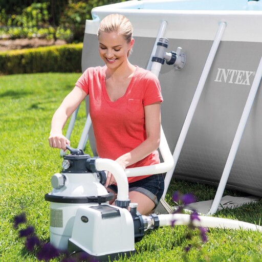 Depuradora De Arena Intex Kristal Clear 7.900 Litros/hora 0,30hp