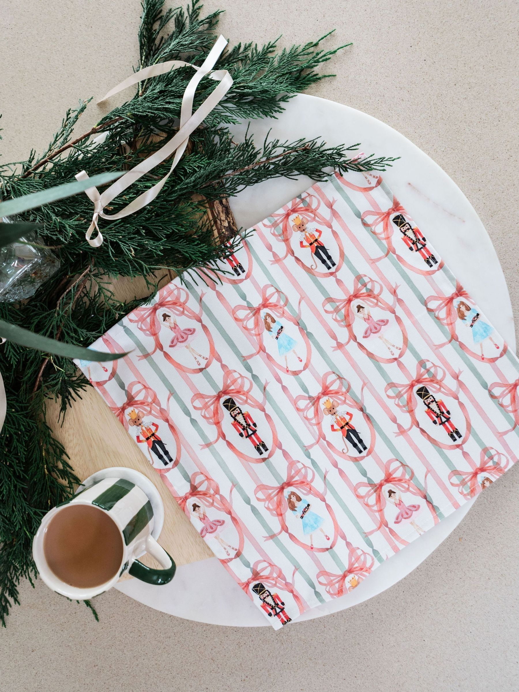 Avalon Home Set of 2 Candied Nutcracker Napkins