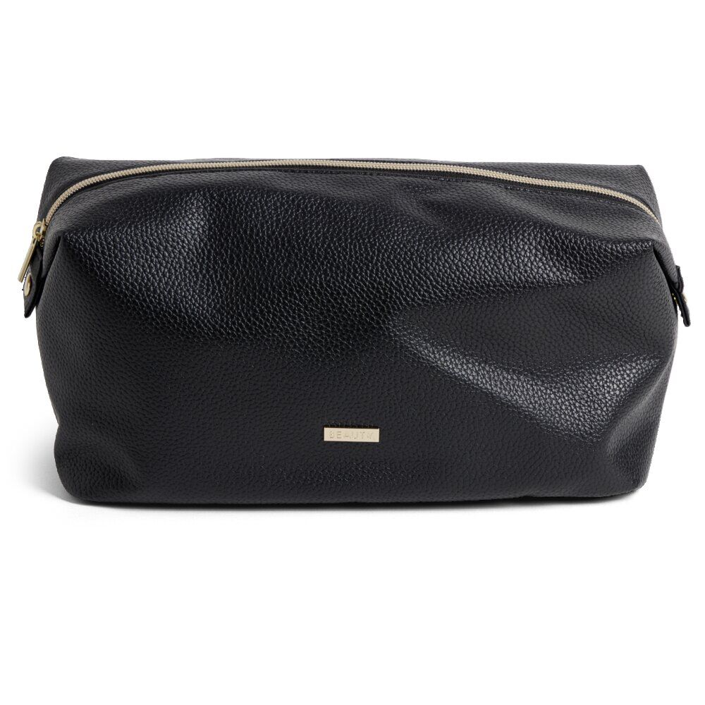 Trousse de toilette femme 30x15,5xH13,5cm (2 modèles noir ou blanc)