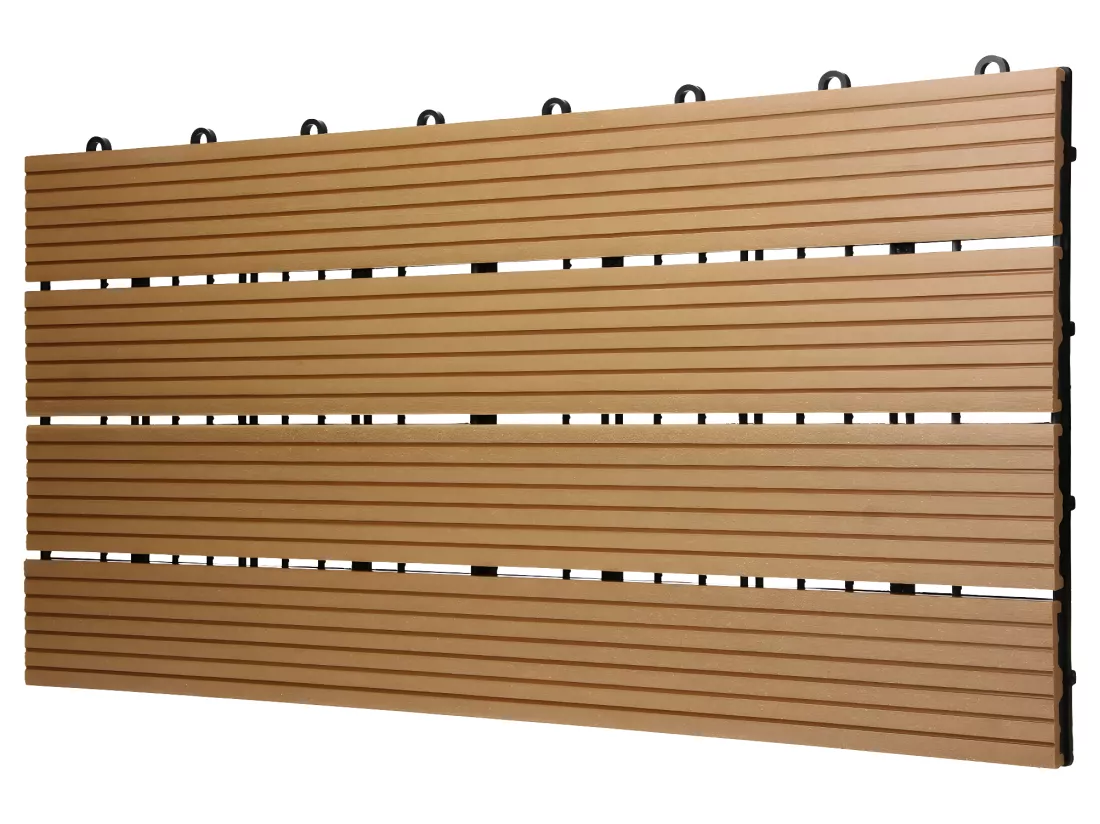 Carreaux WPC aspect bois 60x30cm 1 m² dalles de sol teck ECD Germany