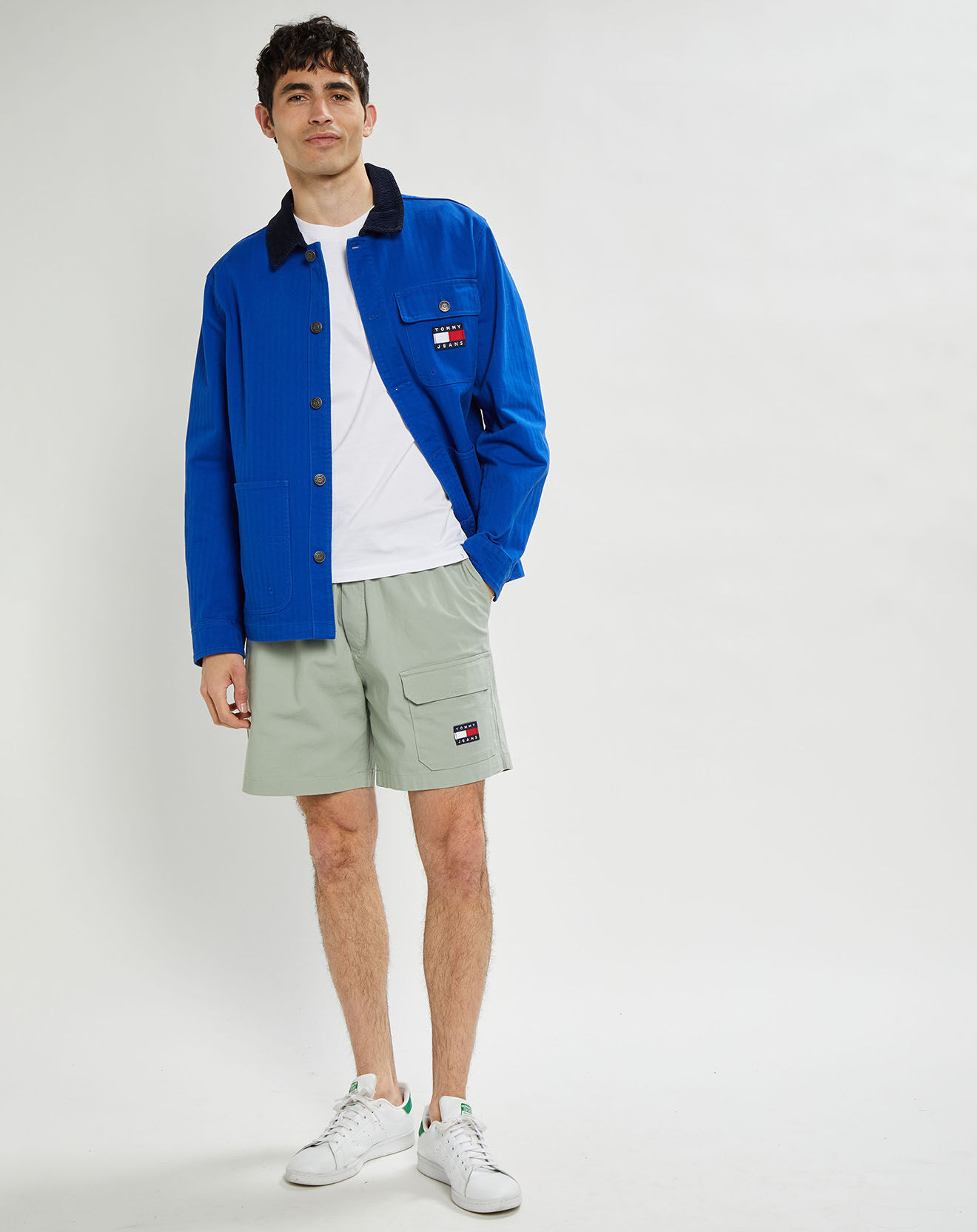 Tommy Jeans Blouson en jean badge bleu électrique