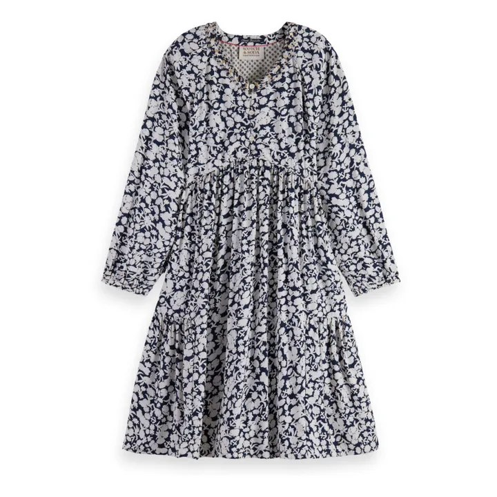 Scotch & Soda Robe Fleurs | Bleu nuit