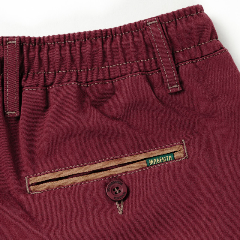 PANTALON AMPLES BICOLORE - BORDEAUX