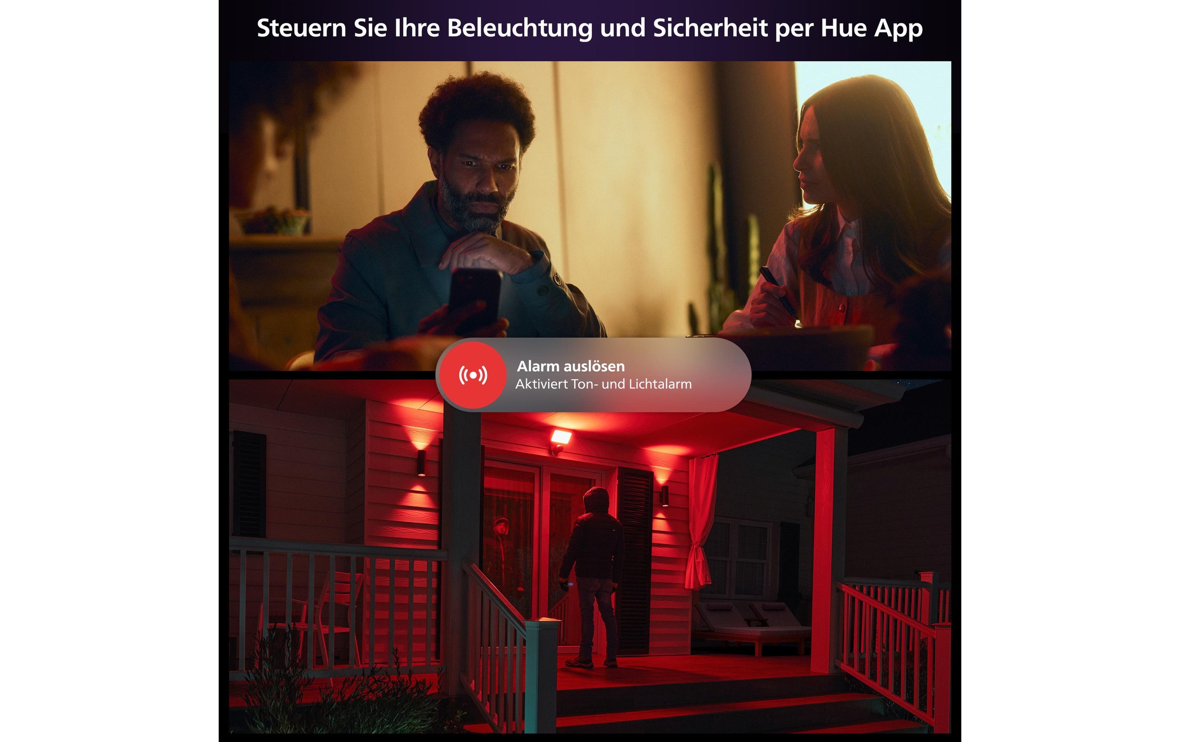 Philips Hue IP-Überwachungskamera »Secure Flutlichtkamera« , inkl. Anwesenheitssimulation