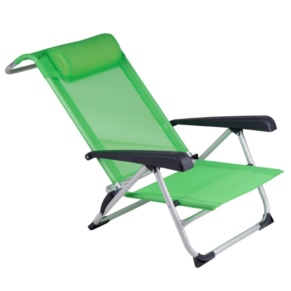 Chaise de plage aluminium vert