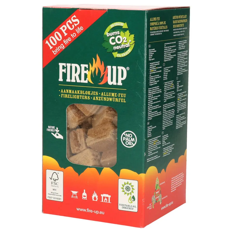 Fire-up Barbecue aanmaakblokjes - 100x - reukloos - BBQ