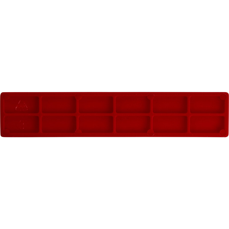 Kunststof rasterblokje 20x3mm Rood