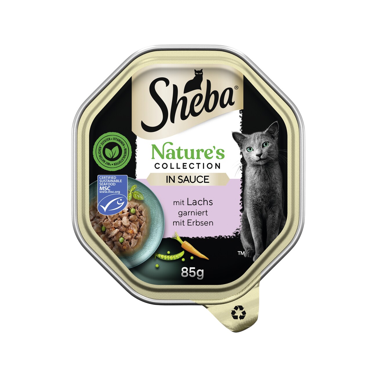 Sheba Nature´s Collection 22 x 85g in Sauce Lachs mit Erbsen
