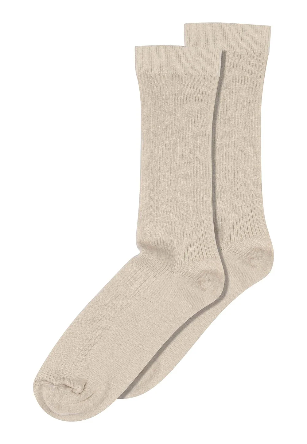 mpWoman  Fine Cotton Rib strømper - Ecru