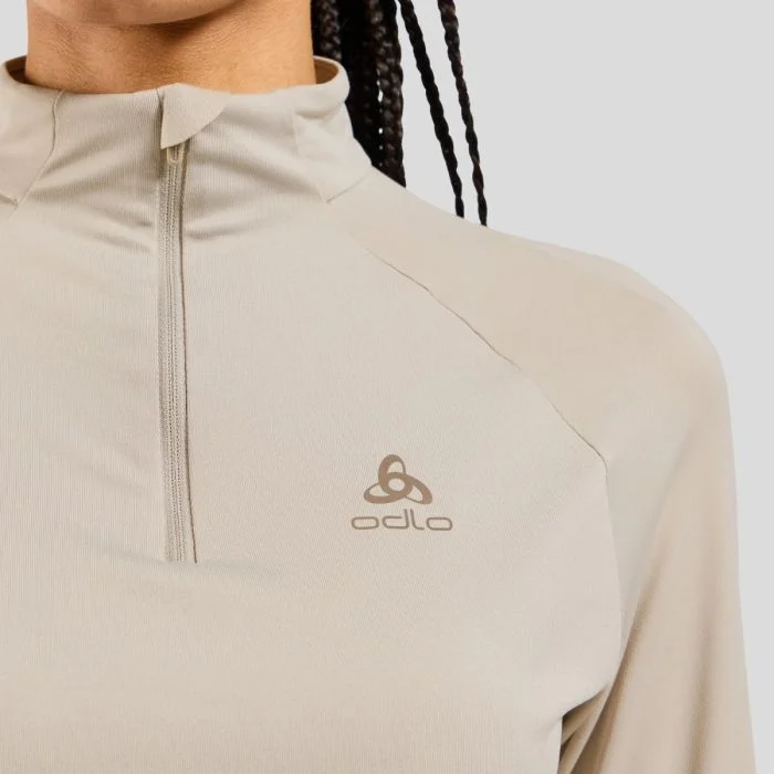 Odlo Dame Trøjer Essentials Ceramiwarm Mid Layer Half Zip Grå