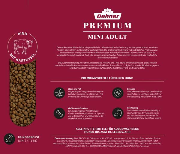 Dehner Premium Trockenfutter für Hunde Mini