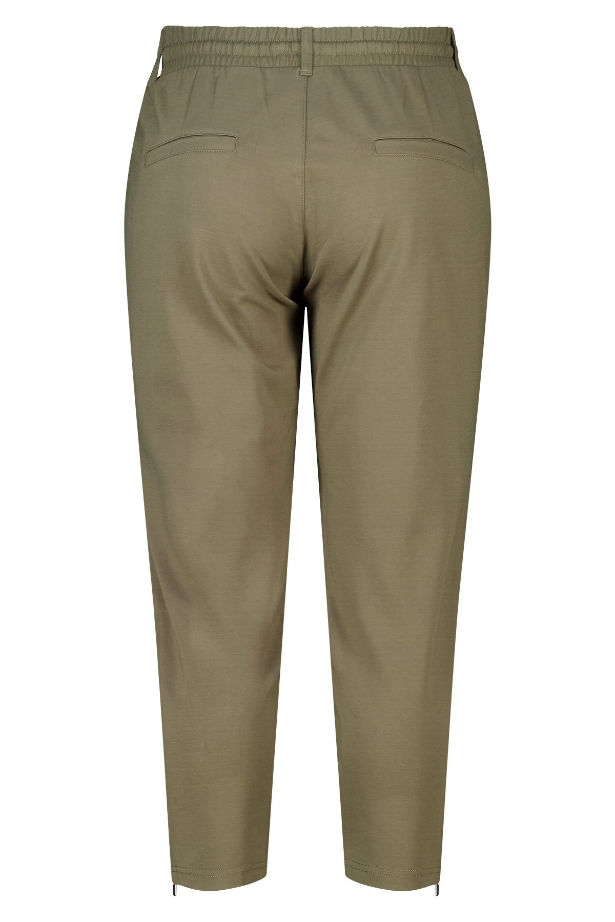 Broek met elastische tailleband Khaki