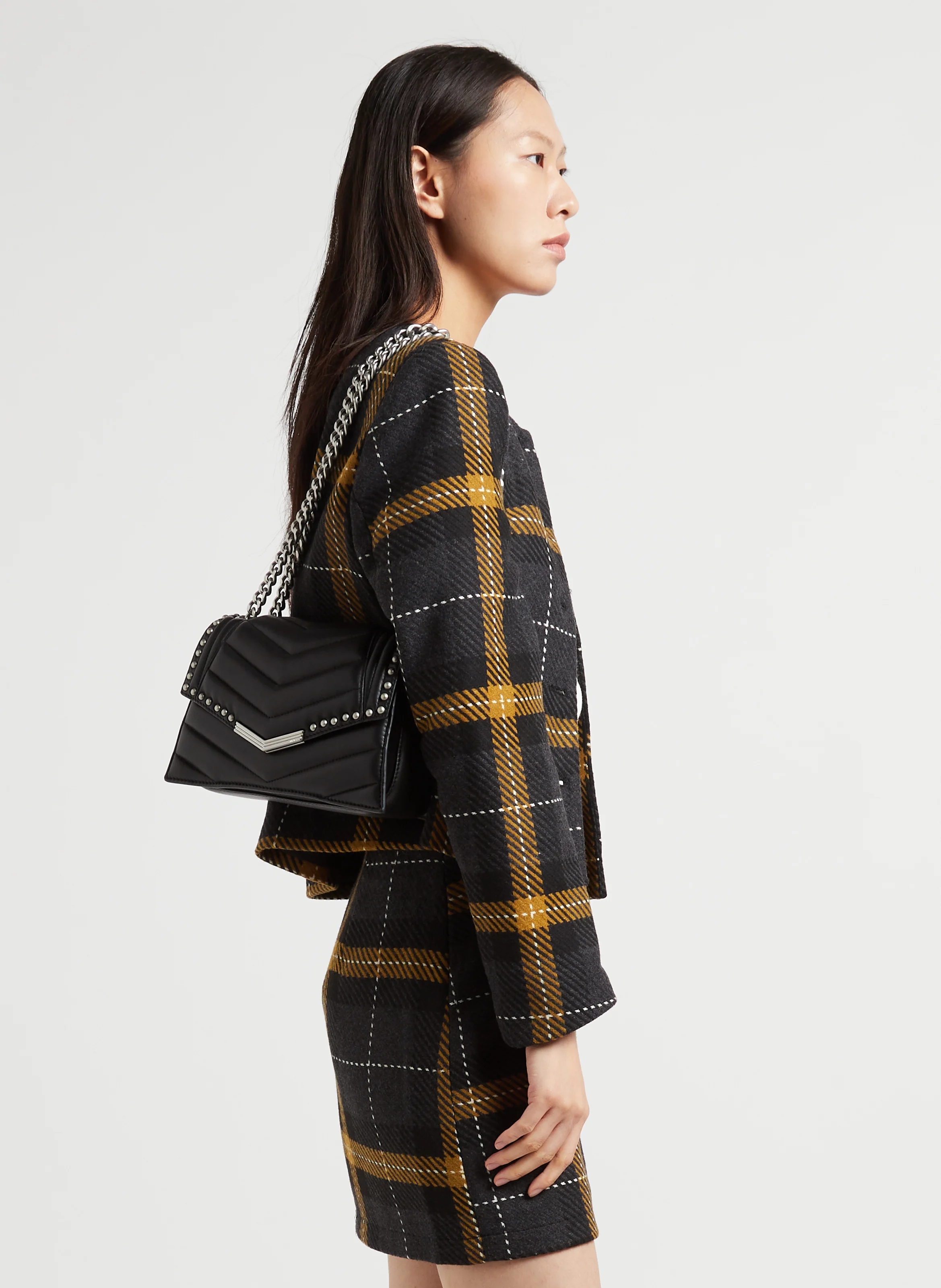 THE 1 ROCK - Sac bandoulière en cuir | Noir