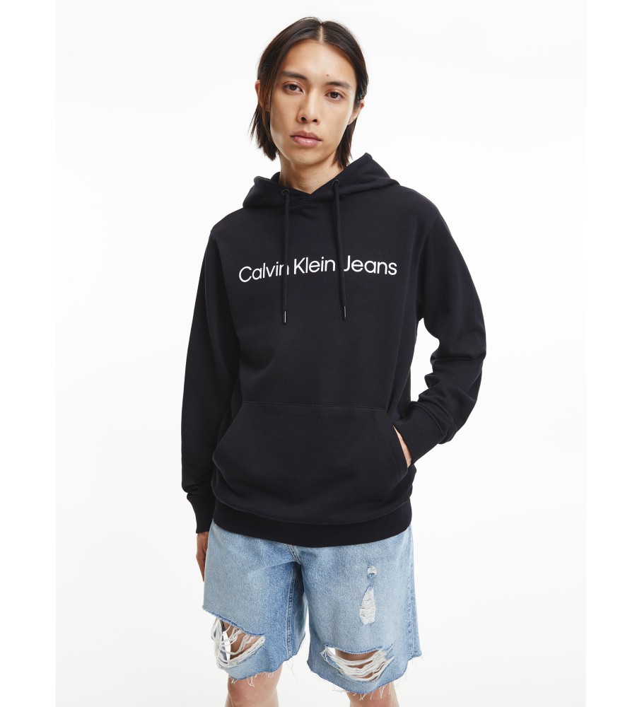 Moletom com capuz Calvin Klein Logo preto