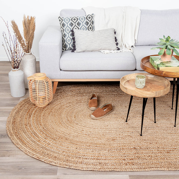 Jute vloerkleed - Fair Ovaal Naturel | Terug naar de natuur