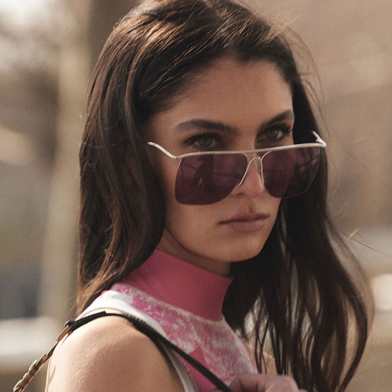 Balenciaga Lunettes de soleil roses - Neuf avec étiquette