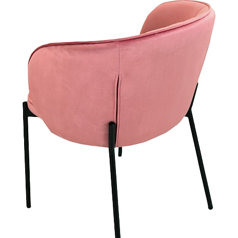 Michelle spisebordsstol - rosa velour