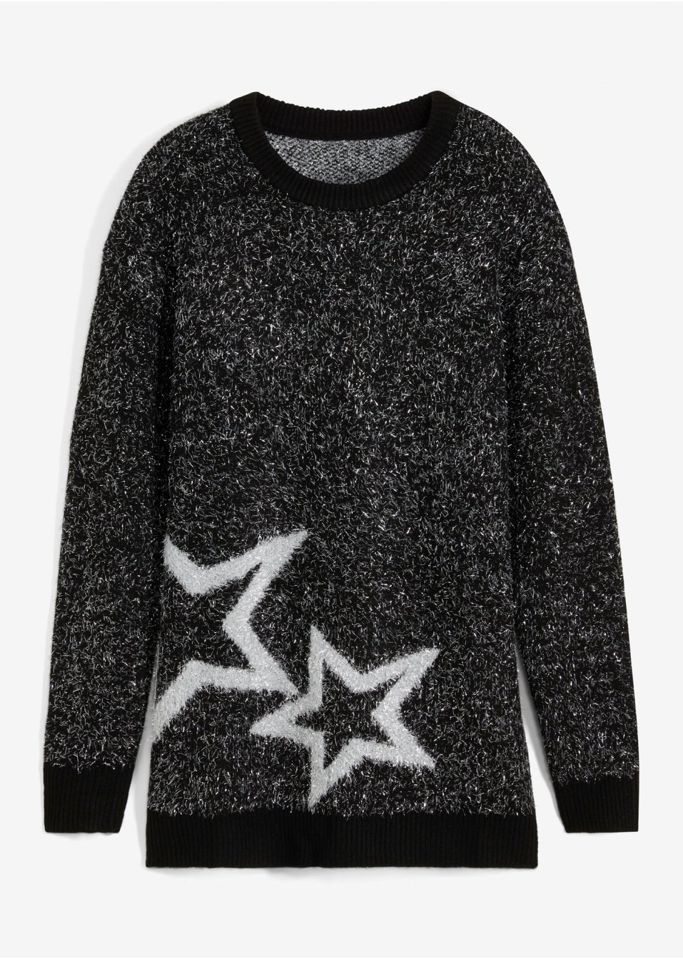Pull à paillettes avec motifs étoiles