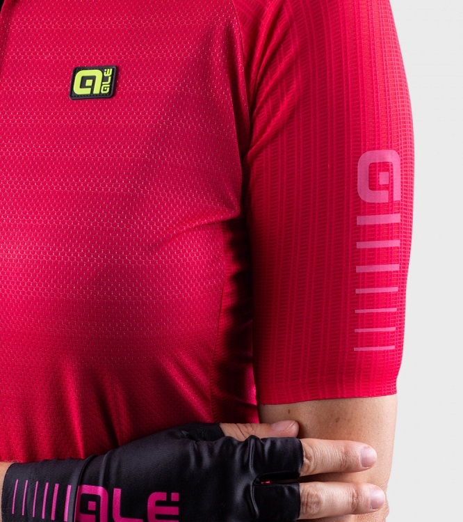 Ale R-EV1 Silver Cooling Fietsshirt Korte Mouwen Rood Dames