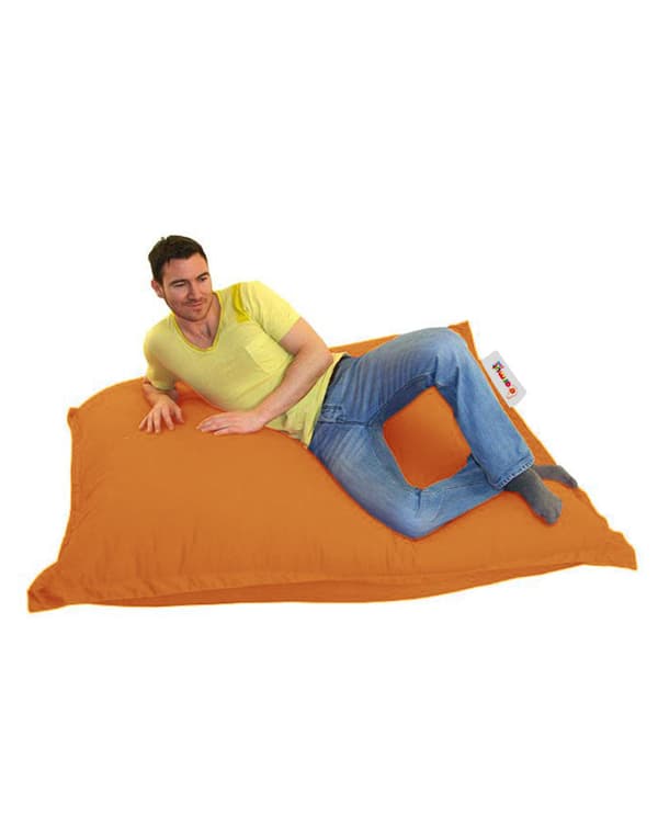 Garden Bean Bag Pute Puff 100x100 - Oransje