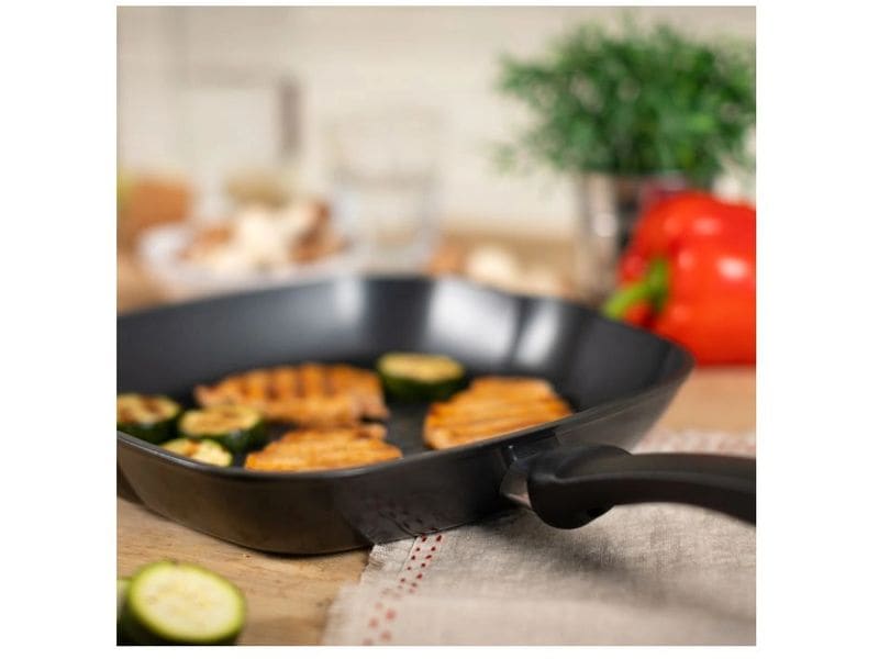 Kuhn Rikon Grillpfanne Easy Induction 26 cm Quadratische Grillpfanne
