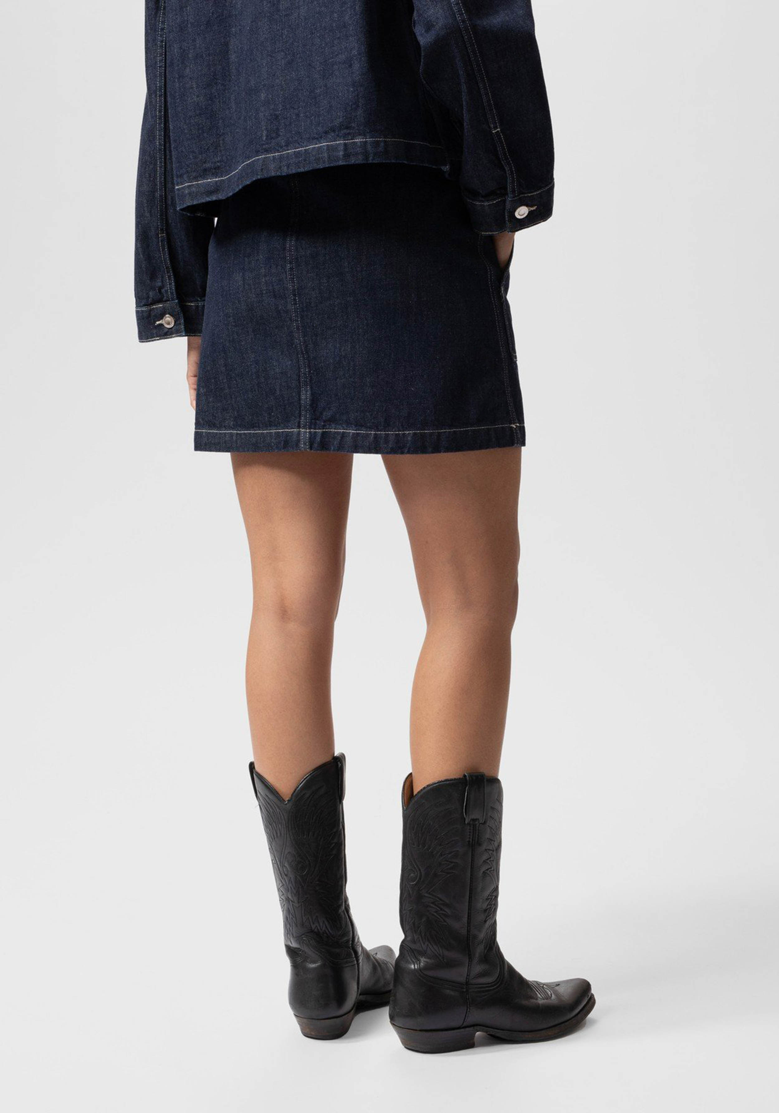 Nudie Jeans Jeansrock Elvy Workwear Denim Skirt Dark Blue