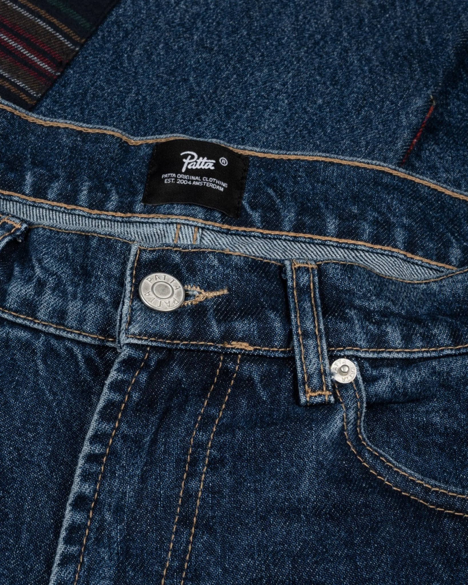 Patta Whole Lotta Labels Denim Pants (Blue Denim)