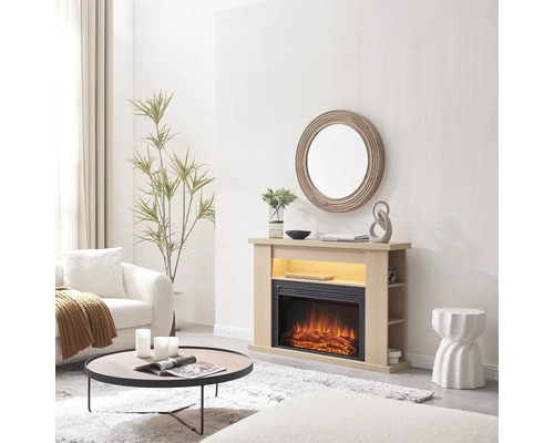 Elektrische haard Balderia Ruby licht eiken 2000 watt