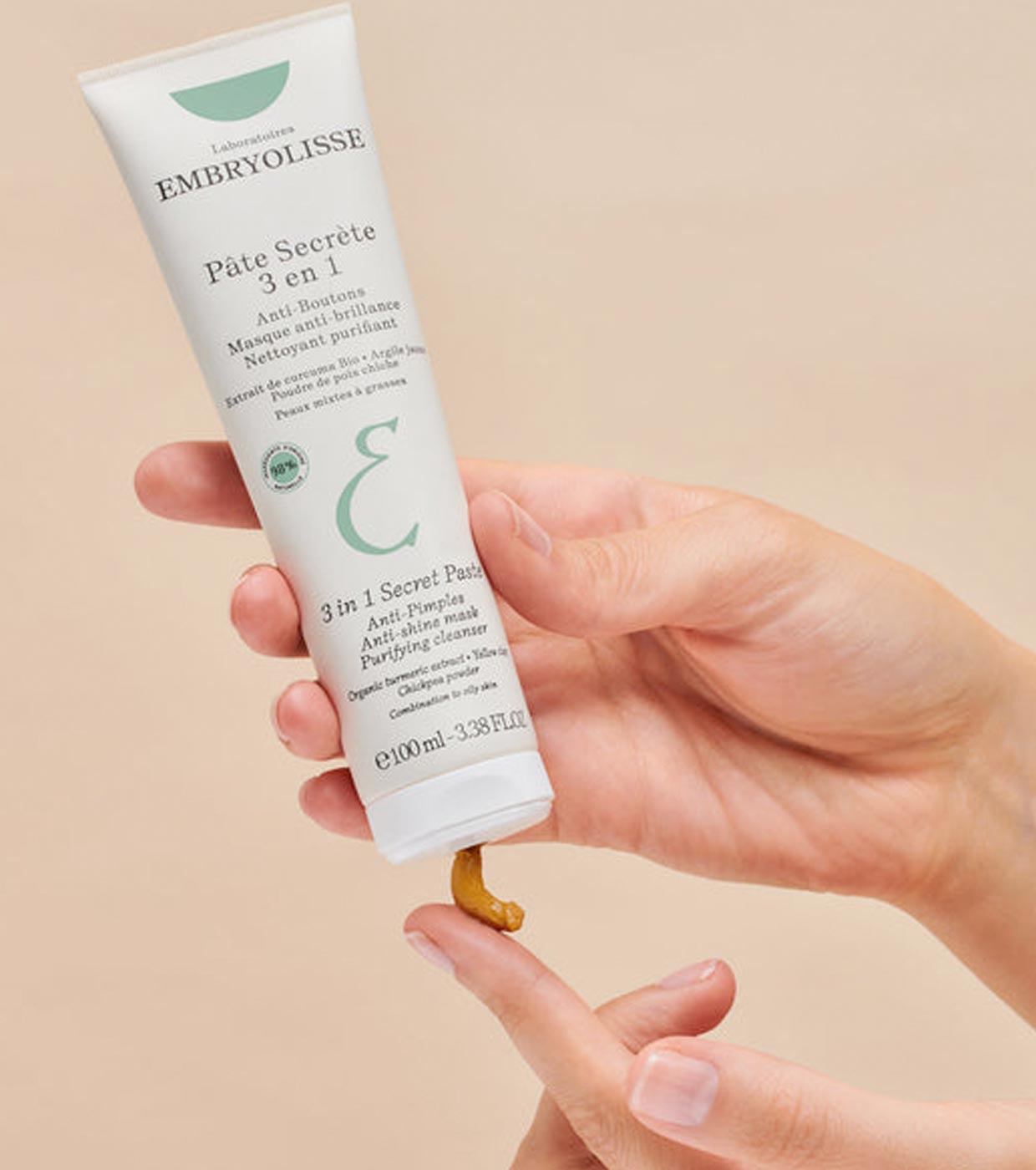 Embryolisse - Máscara facial matificante para pele mista a oleosa com extrato de cúrcuma