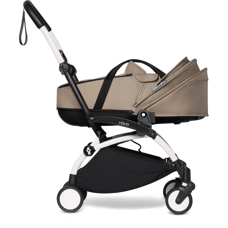 BABYZEN Kinderwagen YOYO2 0+ White mit Liegewanne Taupe