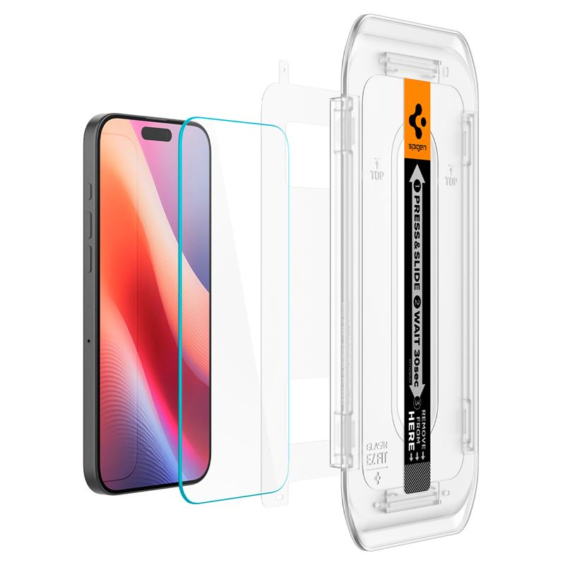(2er Set) iPhone 16 Pro Glas Tr EZ Fit Panzer Glas Case Friendly mit Rahmen   Montagerahmen (AGL07928)