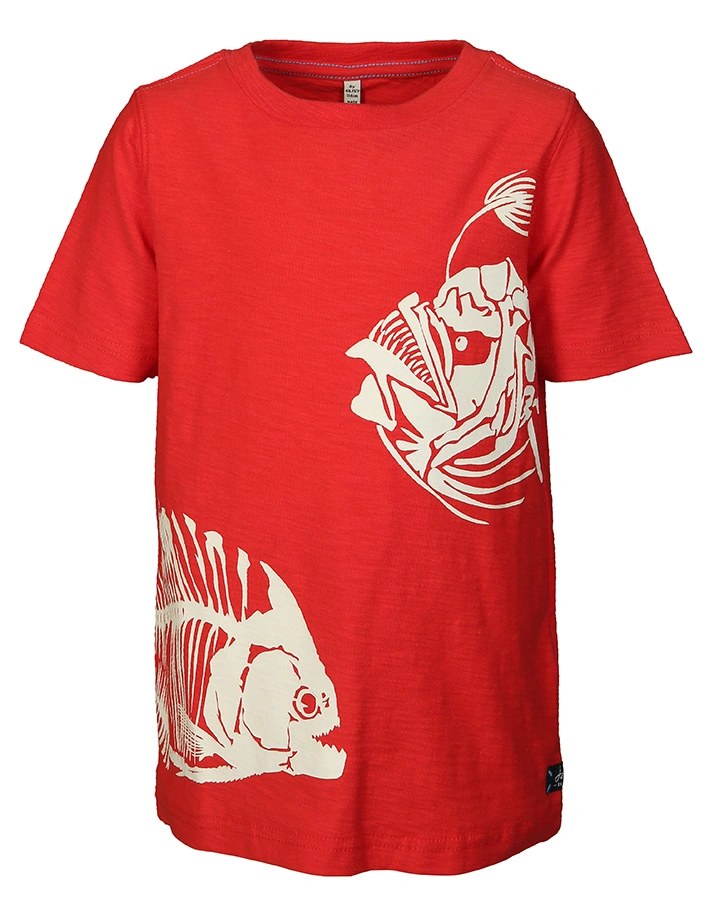 T-Shirt RAY RED FISH – GLOW IN THE DARK in rot
