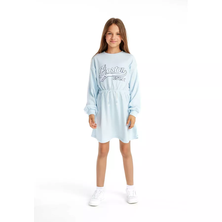 MINOTI Sweatkleid Blau Meliert
