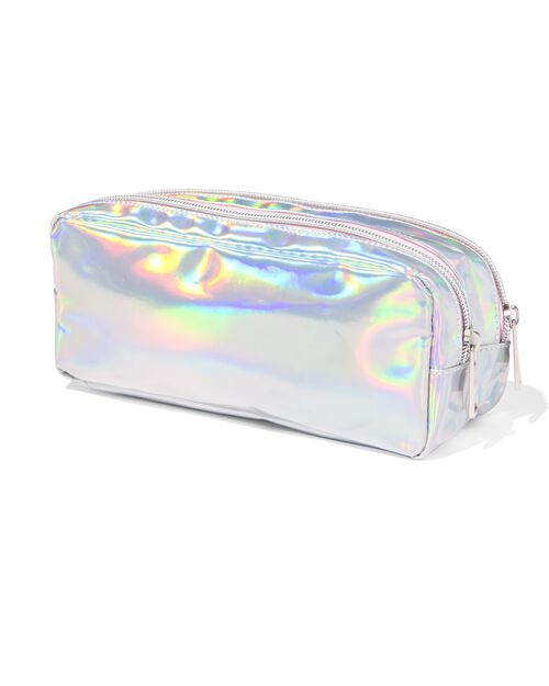 trousse avec double zip irisée