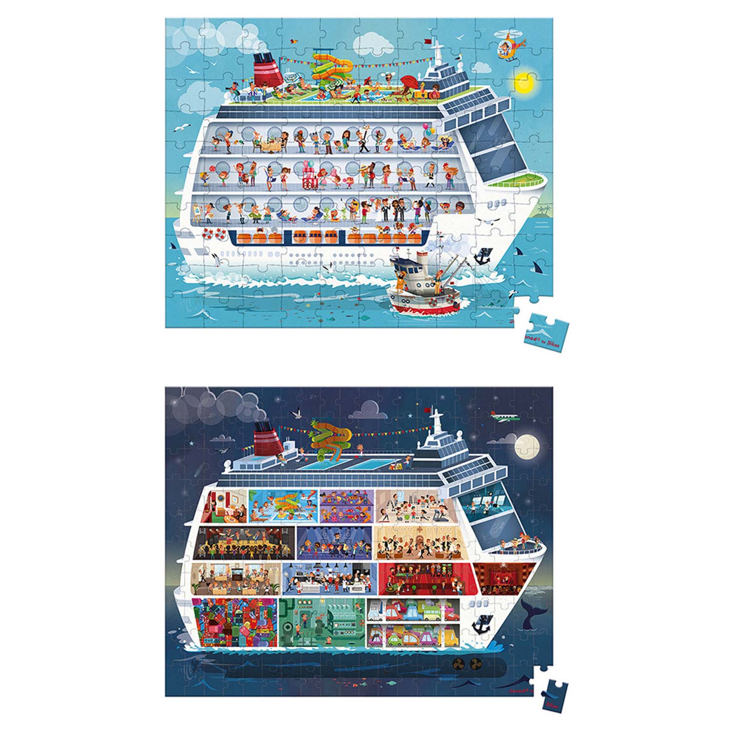 Janod Puzzel - Cruiseschip 2in1, 100st.