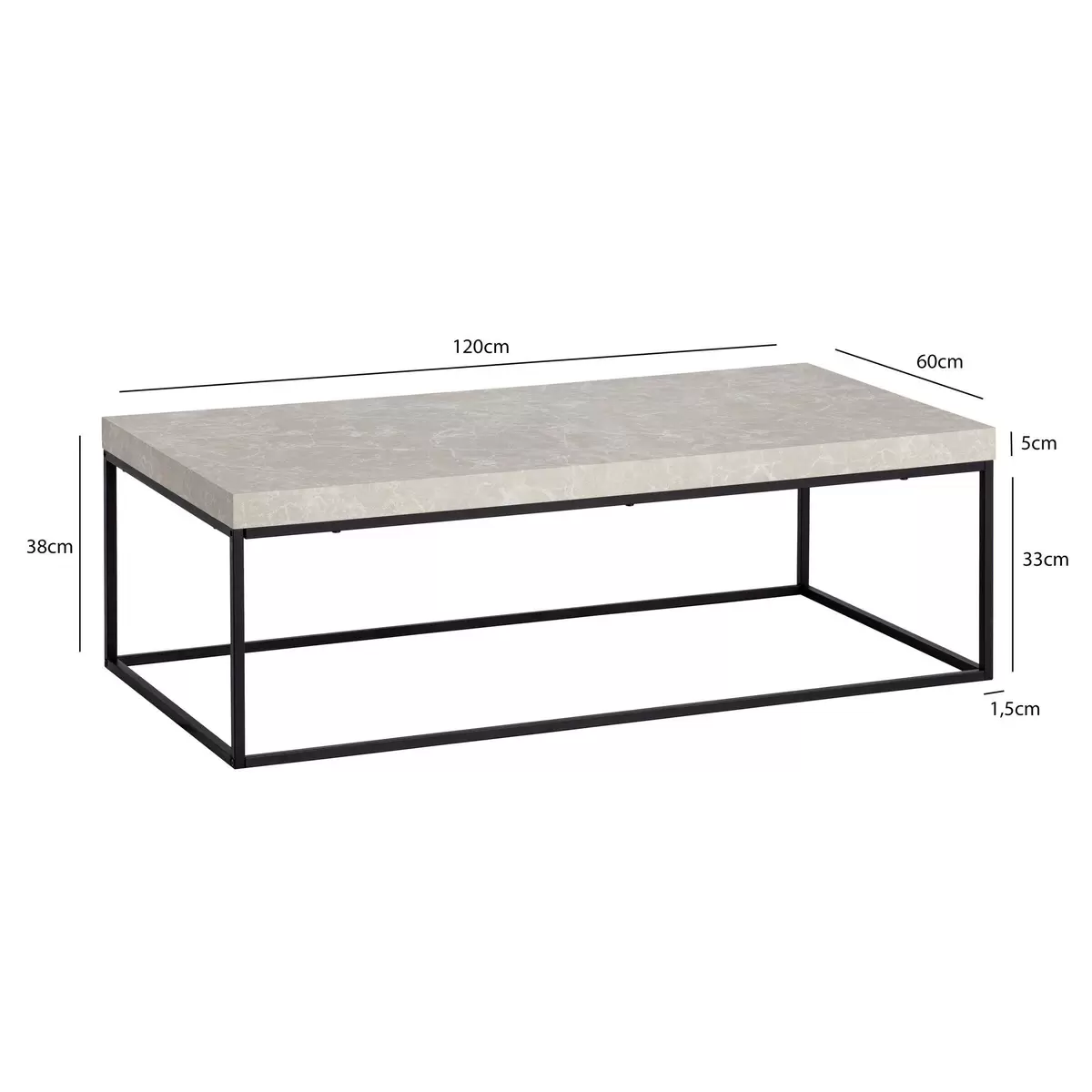 Couchtisch Narbonne beige,schwarz