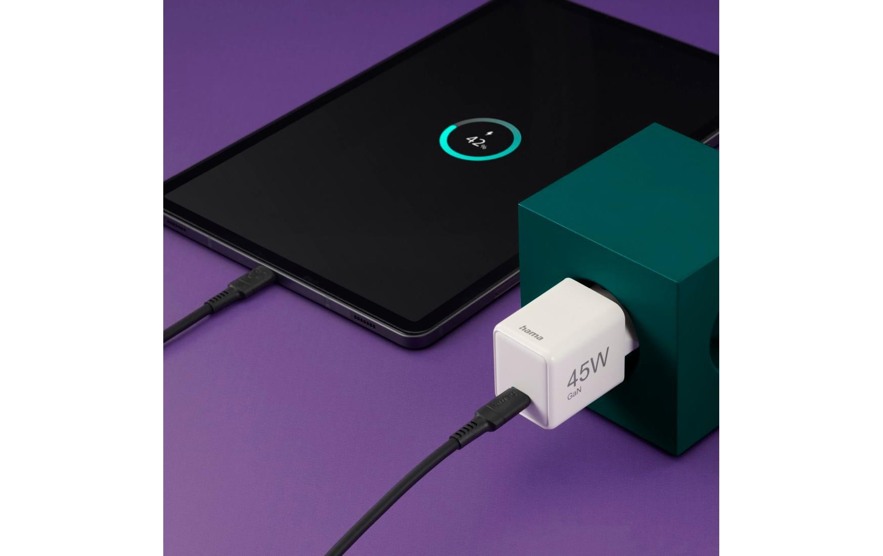 USB-Wandladegerät Gan charger USB-C 45 W WeissSuper-Mini-GaN-Ladegerät USB-C